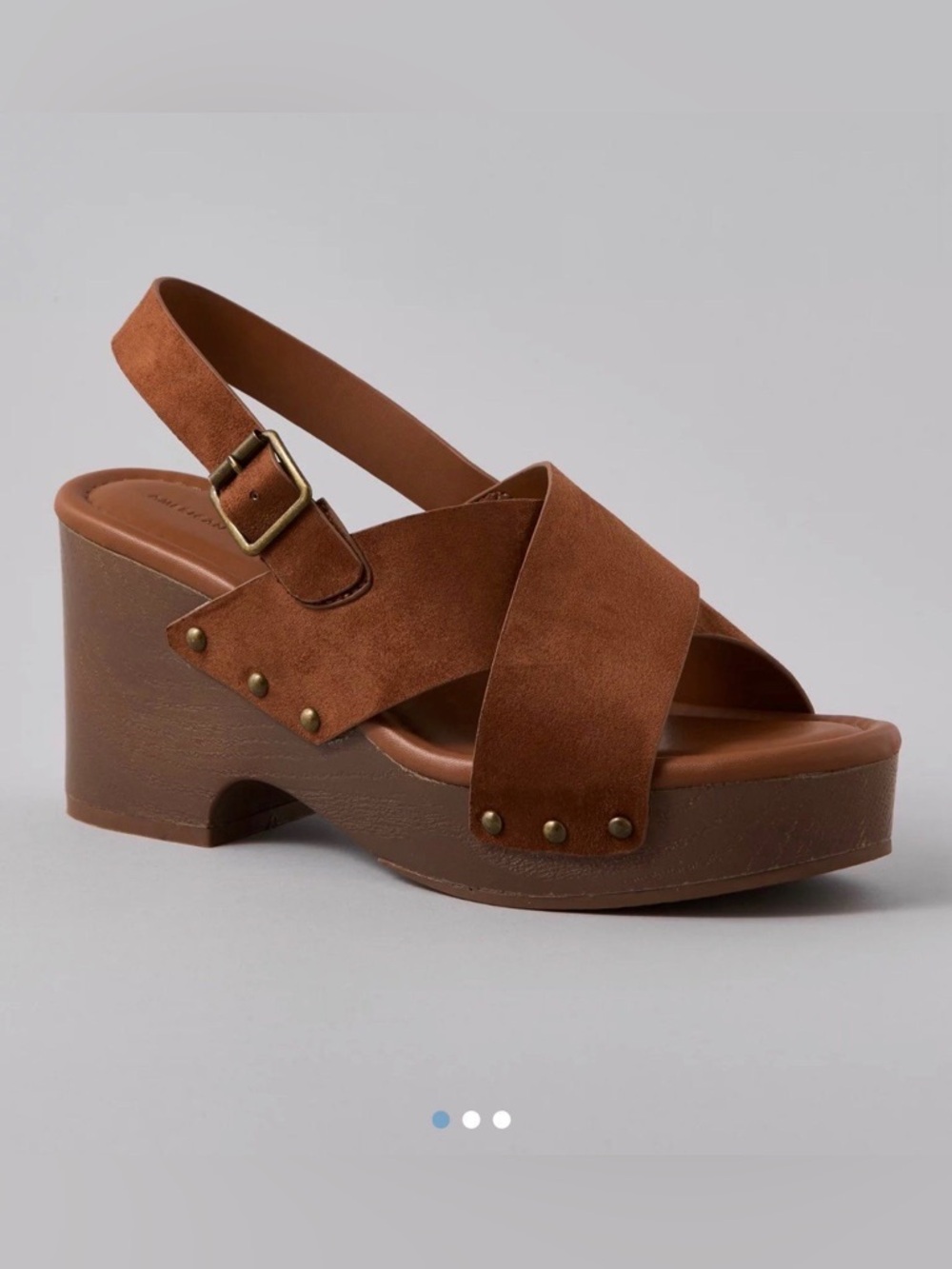 American Eagle: Criss-Cross Clog-Style Wedges Size 7